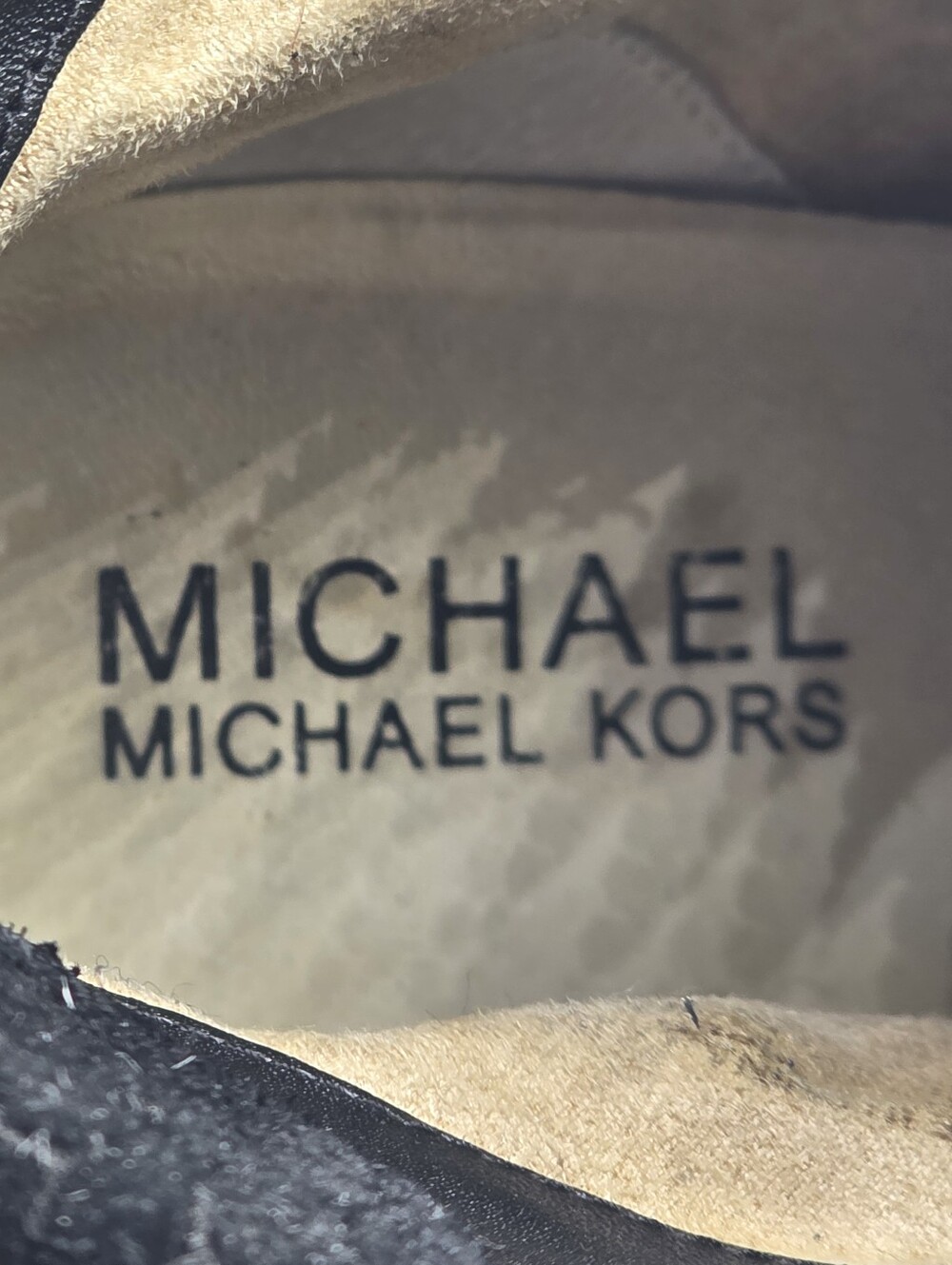 Michael Kors Kim Black Leather Lace-Up Block Heel Boots Size 7.5 - Picture 3 of 15